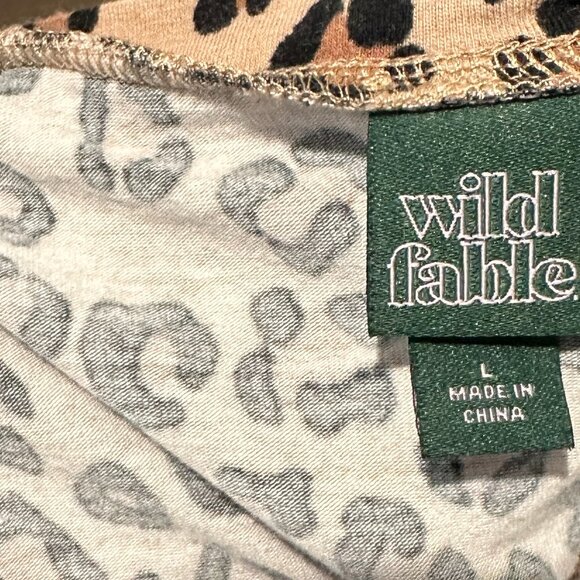 Wild Fable Cheetah Print Short Sleeved T-Shirt Dress SIZE LARGE - Picture 8 of 8